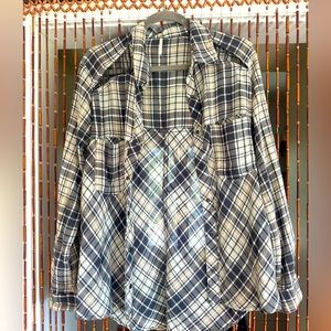 Free People flannel top small